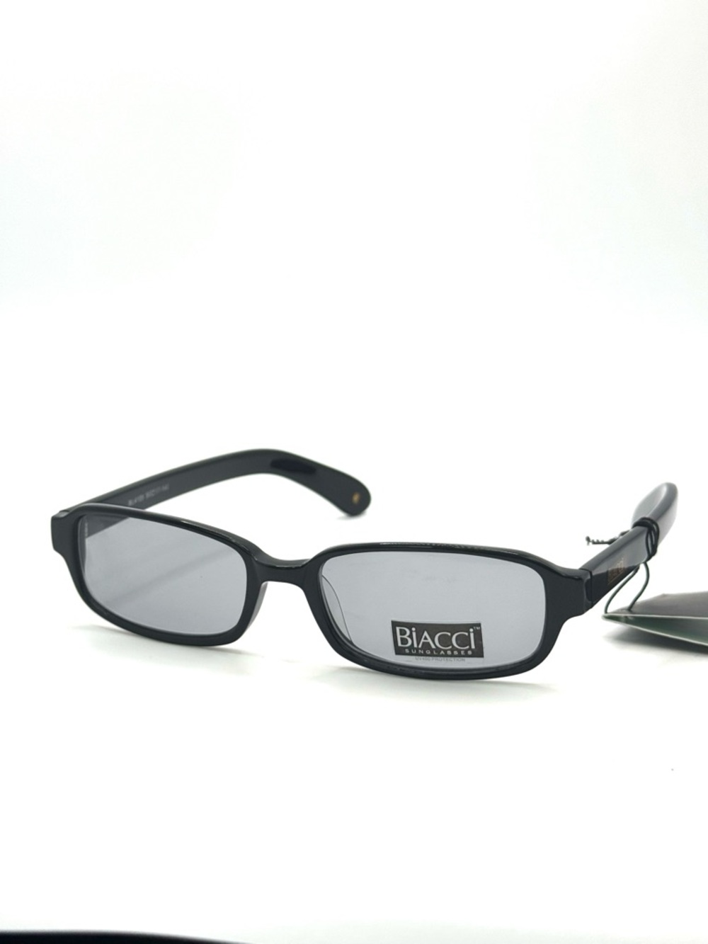NWT BL4105G Biacci Black  Acetate Men's Rectangular Sunglasses